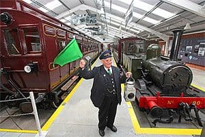 George Legge a volunteer with Downpatrick & County Down Railway at the launch of their new £700,000 '"Carriage Gallery" Ireland’s only dedicated carriage museum now open to the public.